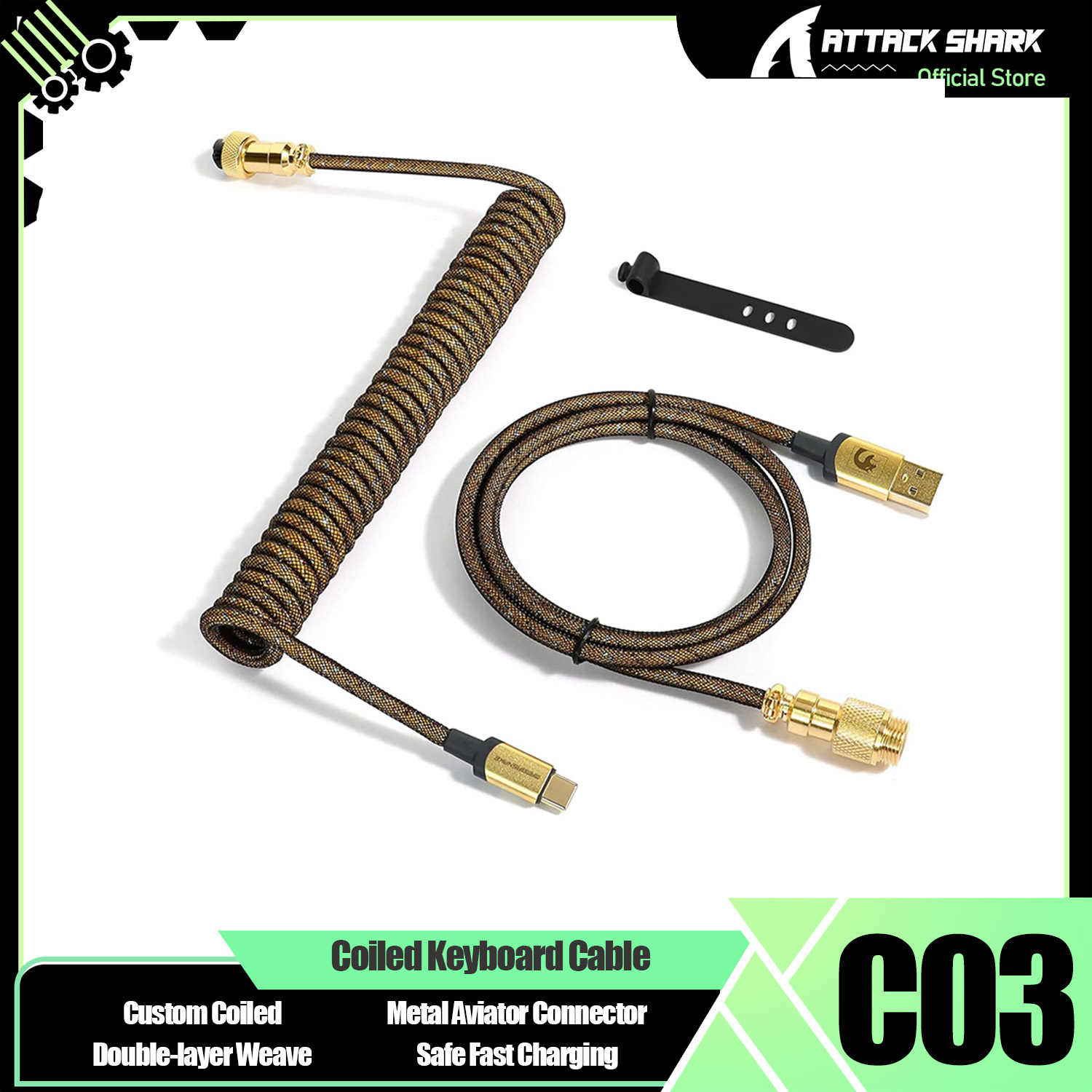 Cable Sleeve Braided - ATTACK SHARK * MAMBASNAKE C03 Спиральный