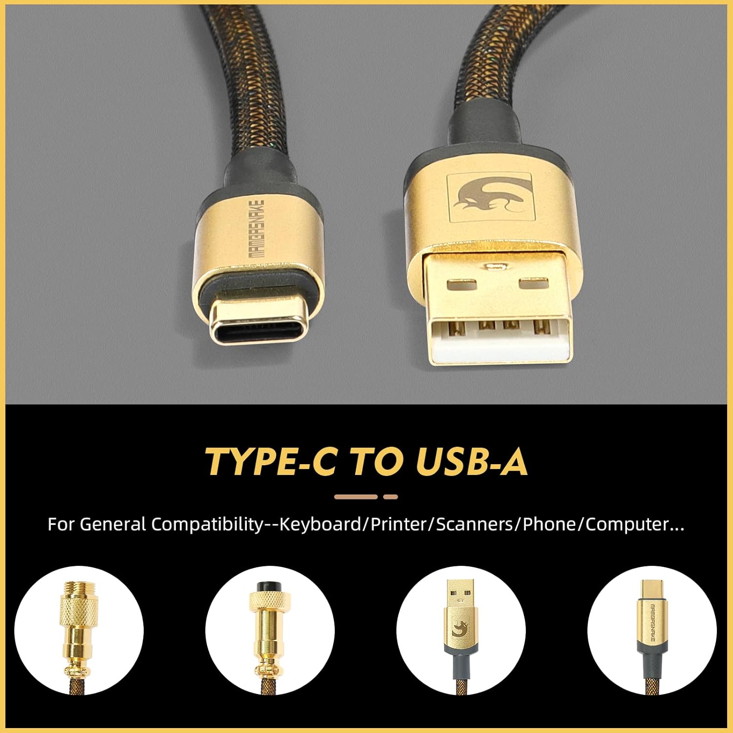 ATTACK SHARK * MAMBASNAKE C03  – обзор и цена Cable Sleeve Braided