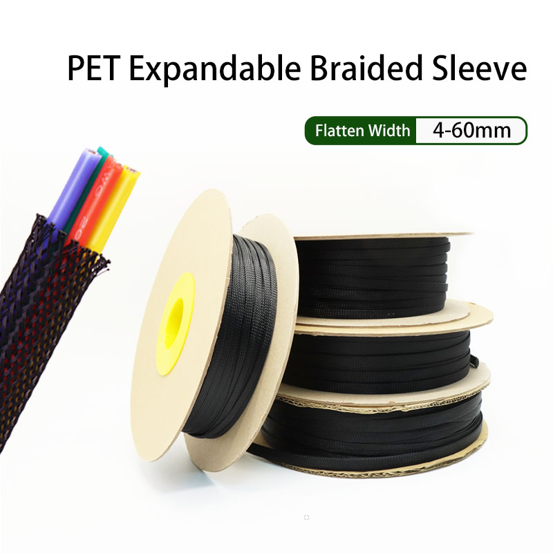 5 м/10 м ПЭТ расширяемая плете – обзор и цена Cable Sleeve Braided